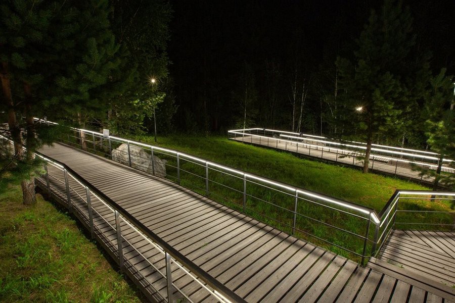 Компания Ledvizor создала ландшафтное освещение в парке «Гремячая грива»